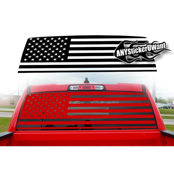 ANYStickerYouWant - USA American Flag Rear Window Vinyl Decal Fits and Compatible with on Dodge Ram 1500 2020