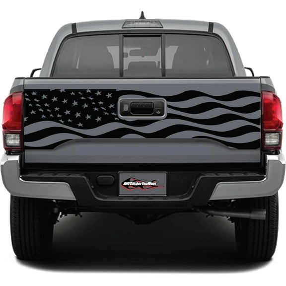 ANYStickerYouWant - USA American Waving Flag Toyota Tacoma Tailgate Vinyl Graphic Decal Compatible with and Fits 3rd Gen Toyota Tacoma 2016-2021