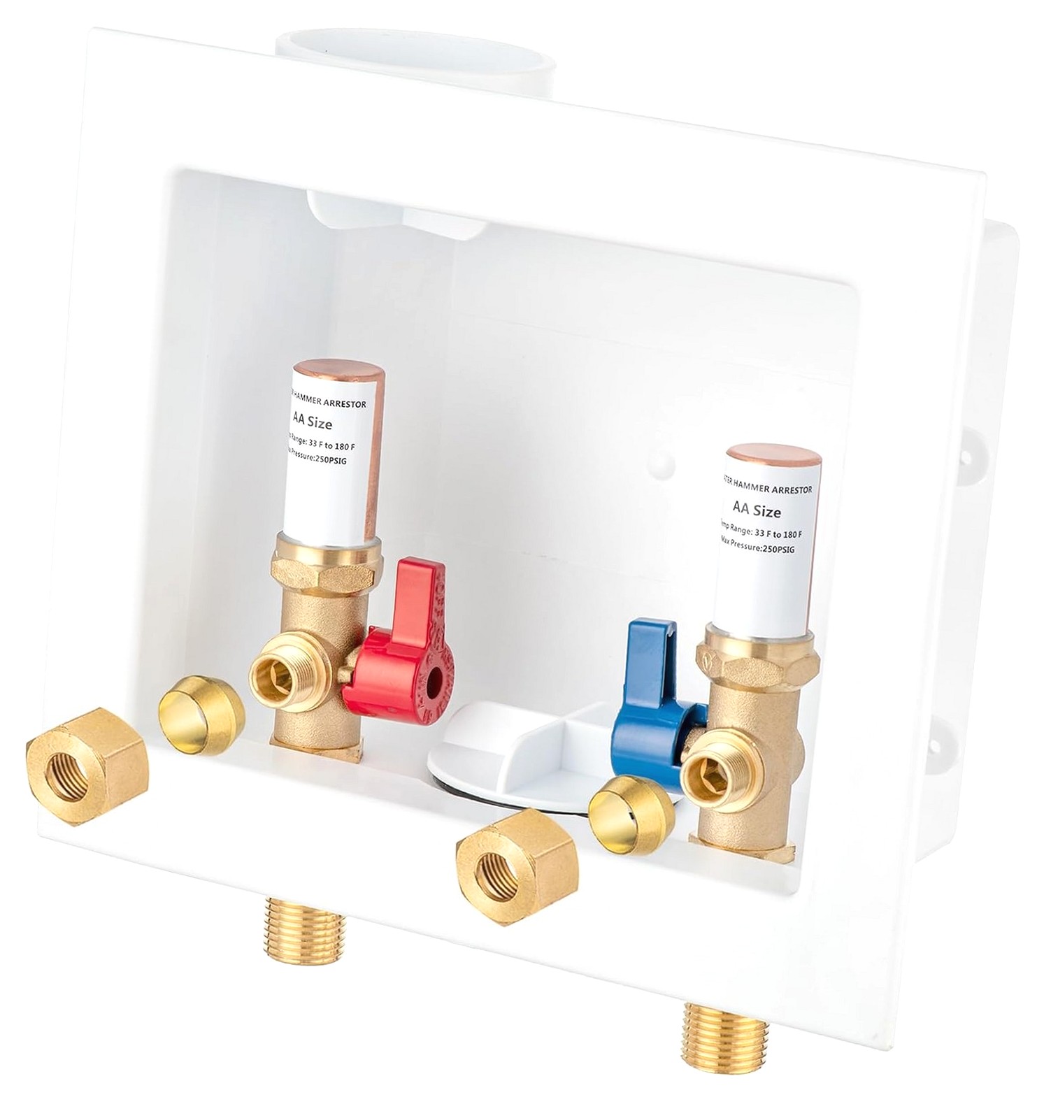 Outlet Box Threaded ANYWAY.GO (1 Pack) Outlet Box Thread with Copper Arrestors, Inlet 1/2 ...