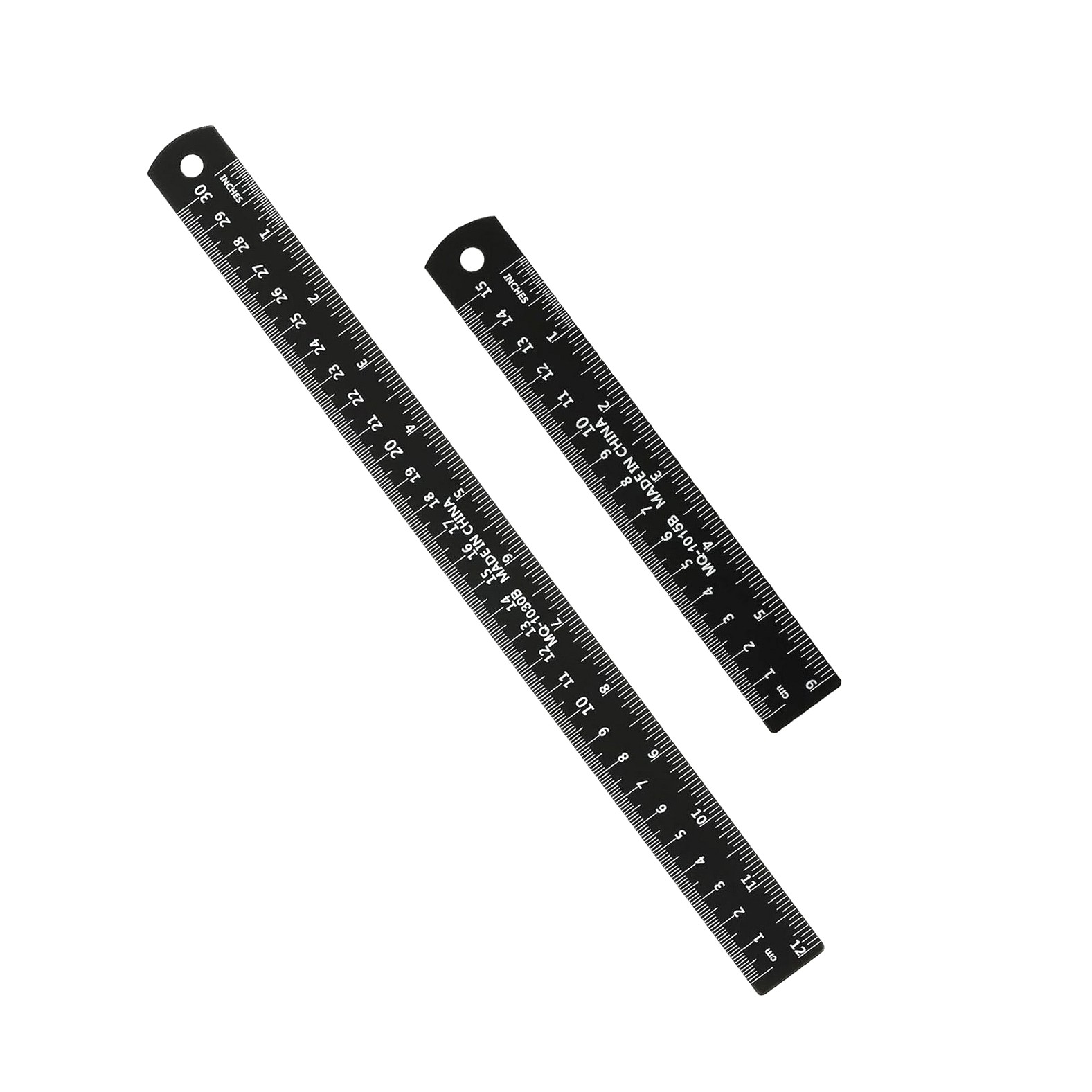 ANYWAY.GO 15cm/30cm Metal Ruler, 2 Pack Aluminum Alloy Rulers with ...