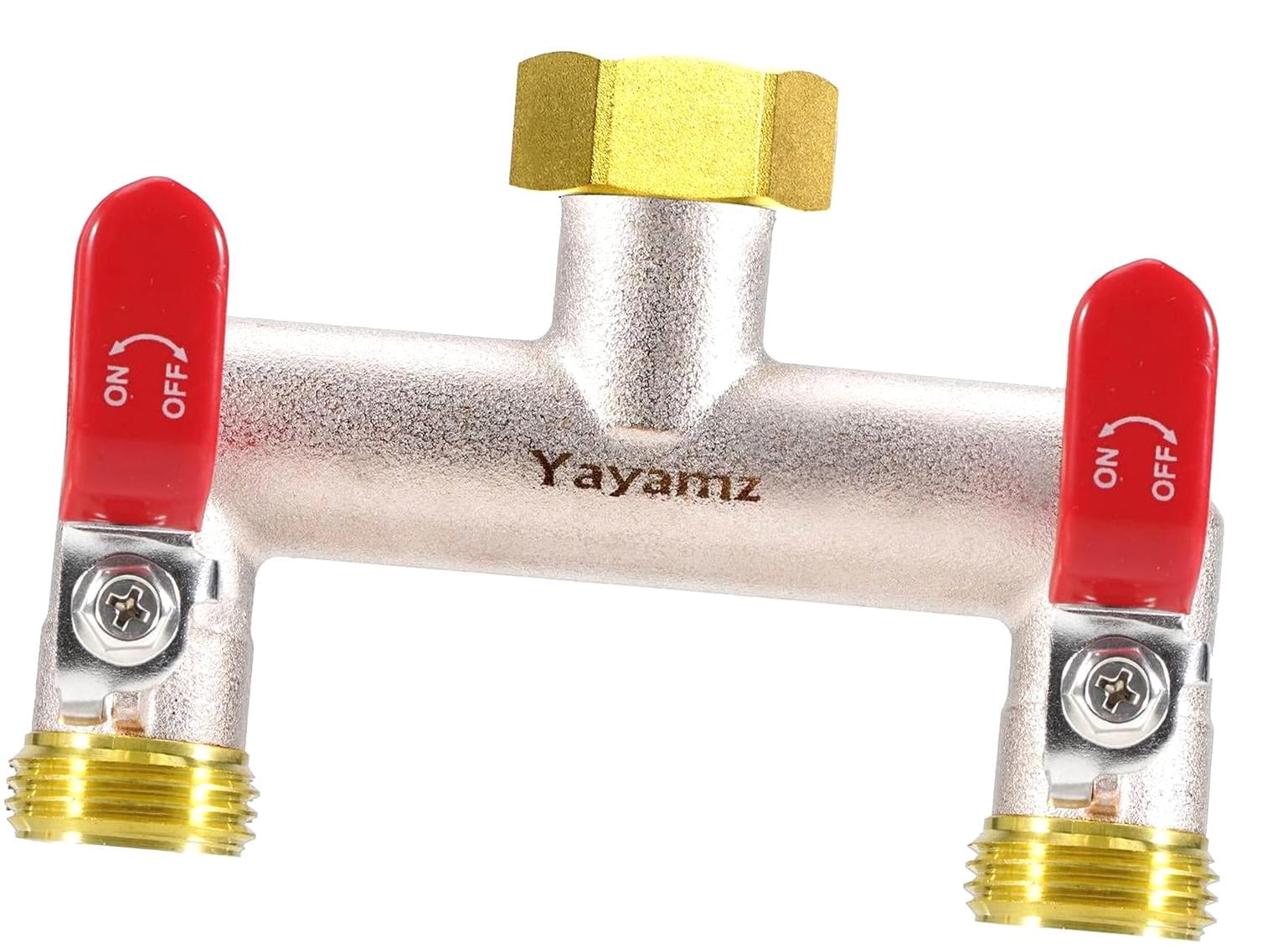 Rust Adapter ANYWAY.GO 2 Way Splitter, Nickel Plated Rust Resistant Manifold, 3/4 ...