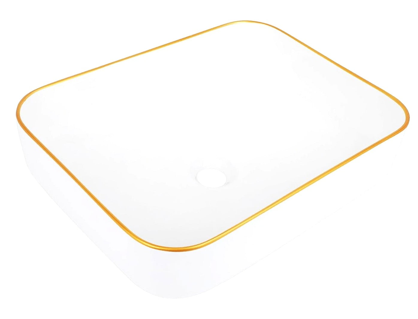 ANYWAY.GO 20x16 Inch Rim Bathroom Sink Rectangular Above Countertop ...