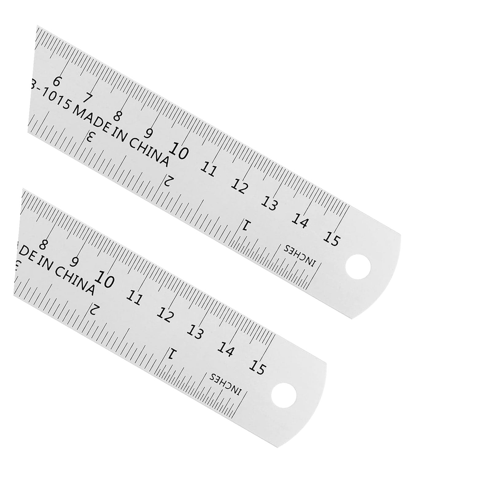 ANYWAY.GO 2Pcs Metric English Ruler [15cm 6 Inch] Aluminum Measuring ...