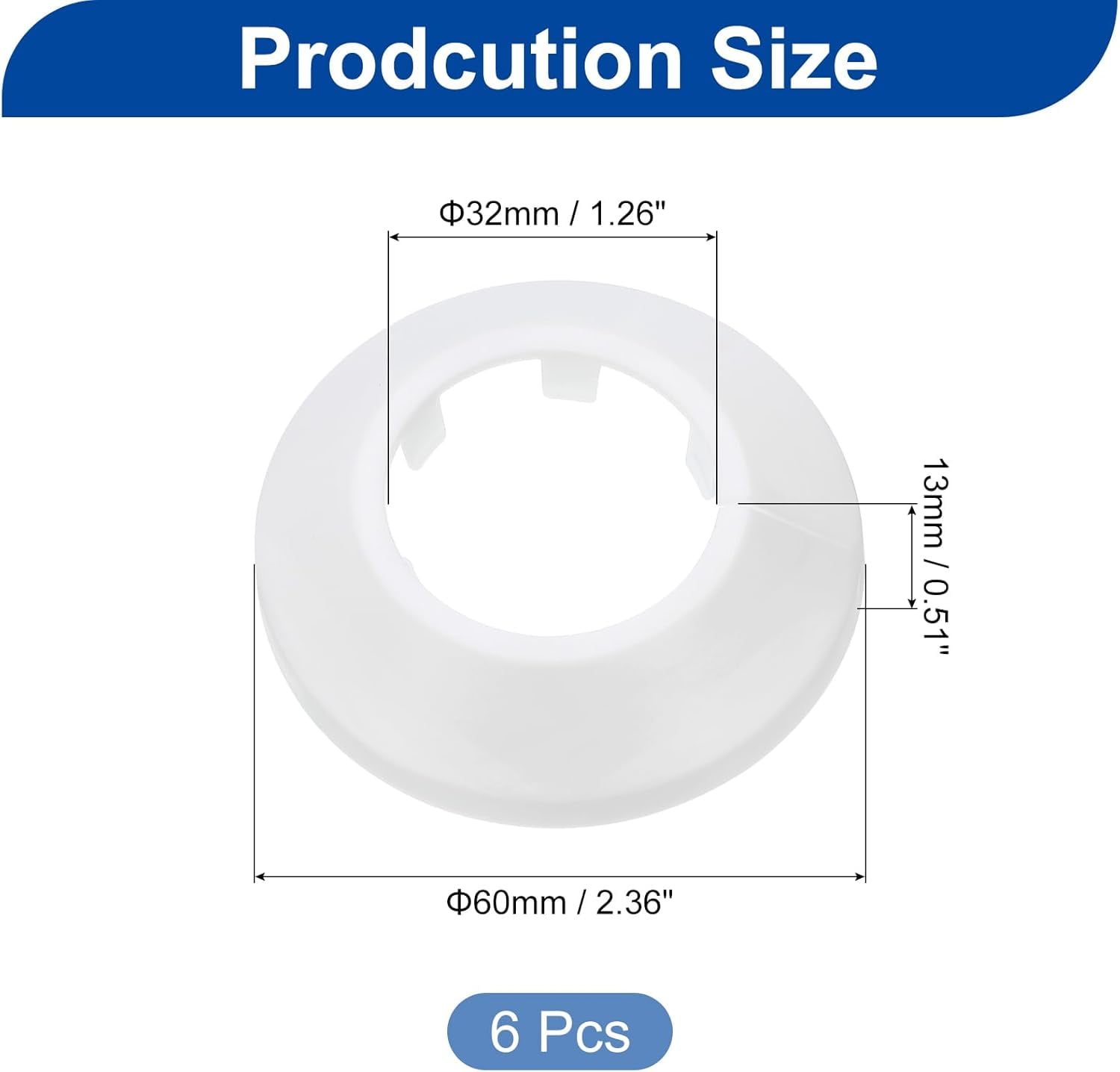 Juvielich Flange Pipe Cover Decoration Fit For 3/4 Inch Flange Pipe Cover Plastic Flange Escutcheon Plate Collar Pipe Cover Radiator Flange Cover For 0.78 Inch Wall Pipe Hose Tube Decoration Black