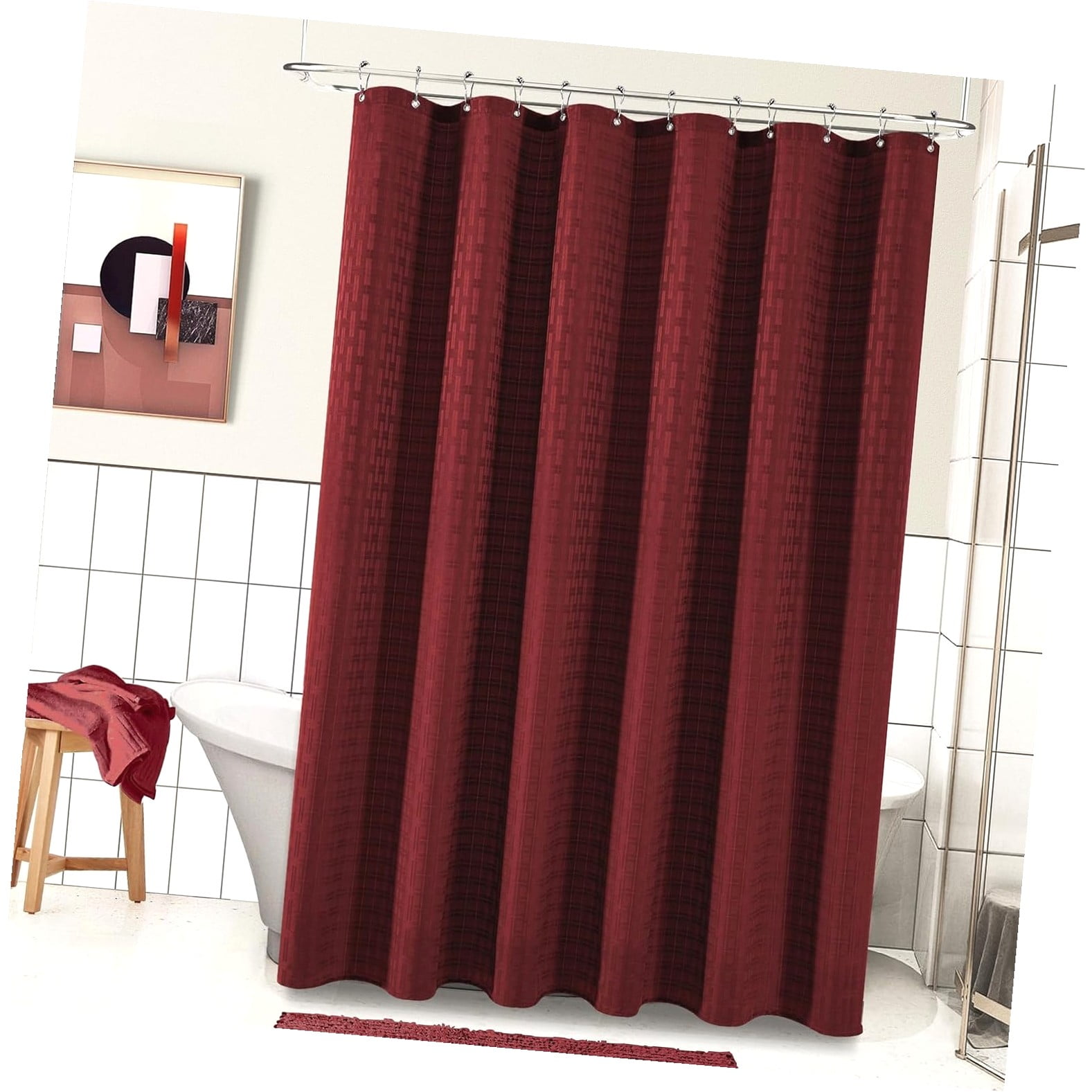 Burgundy Shower Curtain Setsnull