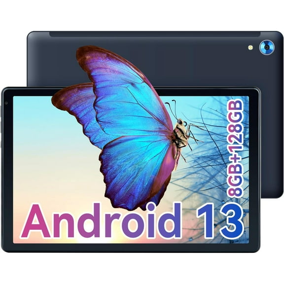 ANYWAY.GO Android 13 Tablet, Octa-Core Android Tablet, 10 inch Tablet, 8 (4+4) RAM 128GB ROM (1TB TF) Tablet Android with Bluetooth5.0, WiFi 6, Fast Charging, Dual Camera (Black)