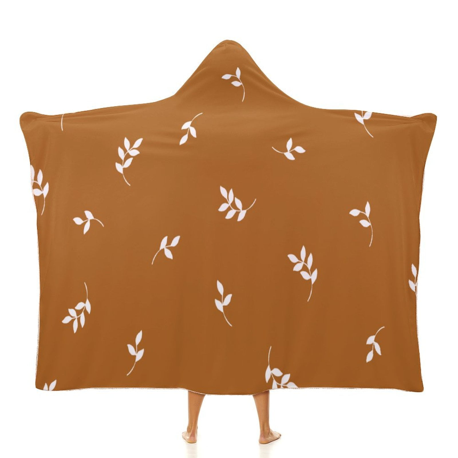 ANYWAY.GO Arctic velvet Hooded Blanket Simple Vintage Pattern Small