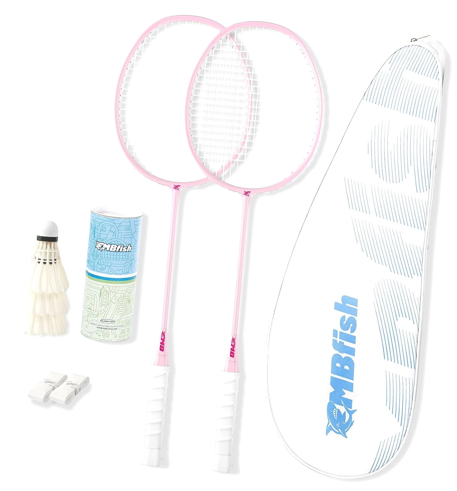 ANYWAY.GO Badminton Racket Set with 2 Carbon Fiber Rackets, 3 ...