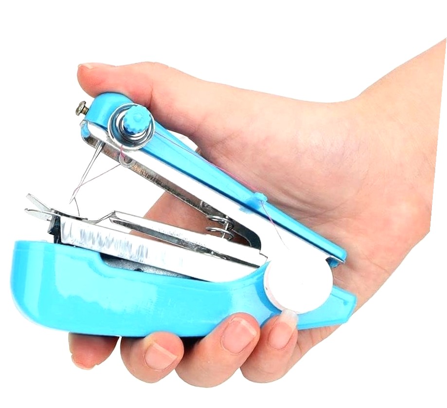 Sweing Hand Machine ANYWAY.GO Blue Handheld Sewing Machine, Manual Sewing Machines Handy ...