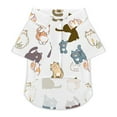 ANYWAY.GO Breathable elastic clothing pet TShirt Pattern Cartoon Cat