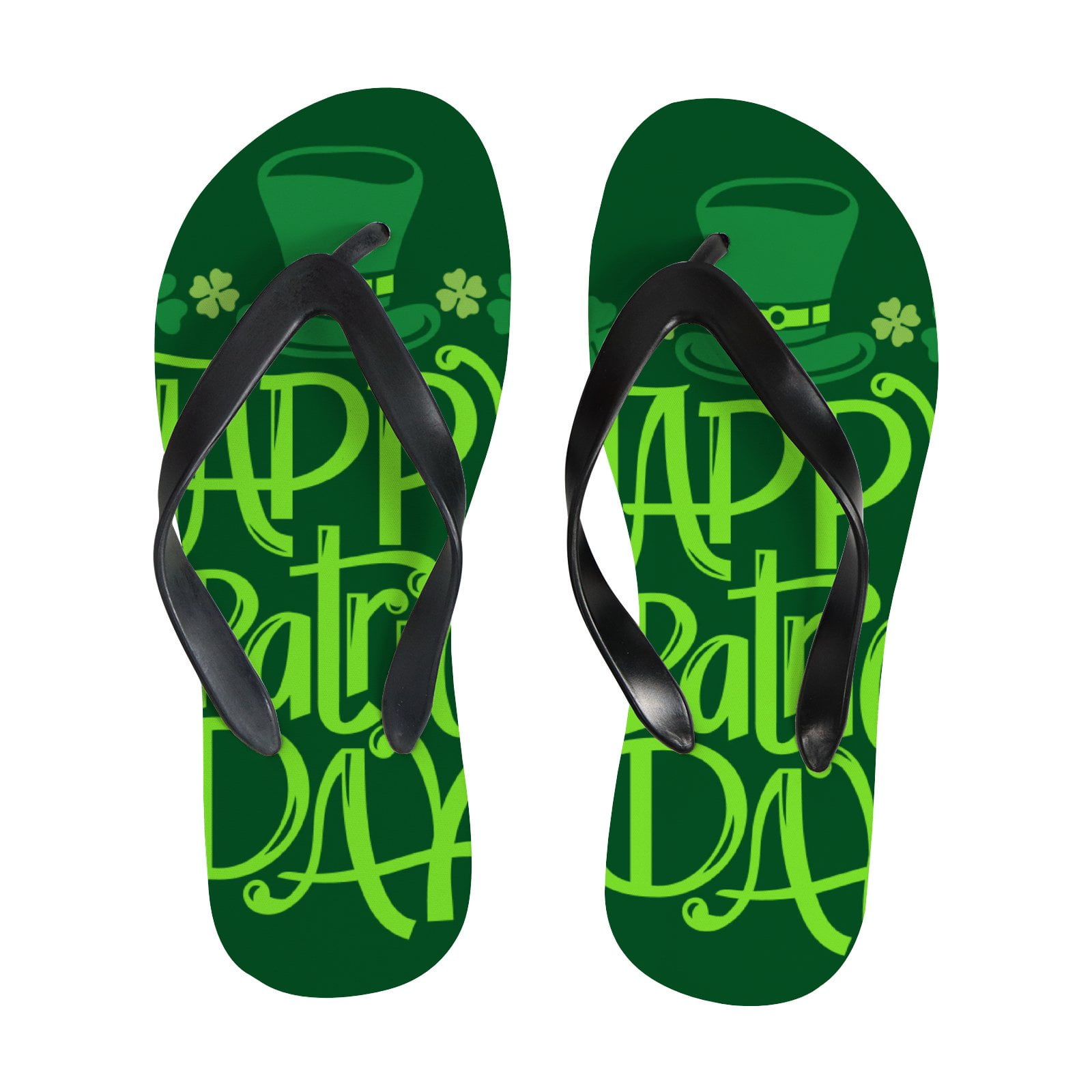 ANYWAY.GO Flip Flops Sandals of Men's \u0026 Women's,Orthotic Comfort Thong  Style Slippers for Home beach,Happy St. Patrick's Day, Small - Walmart.com