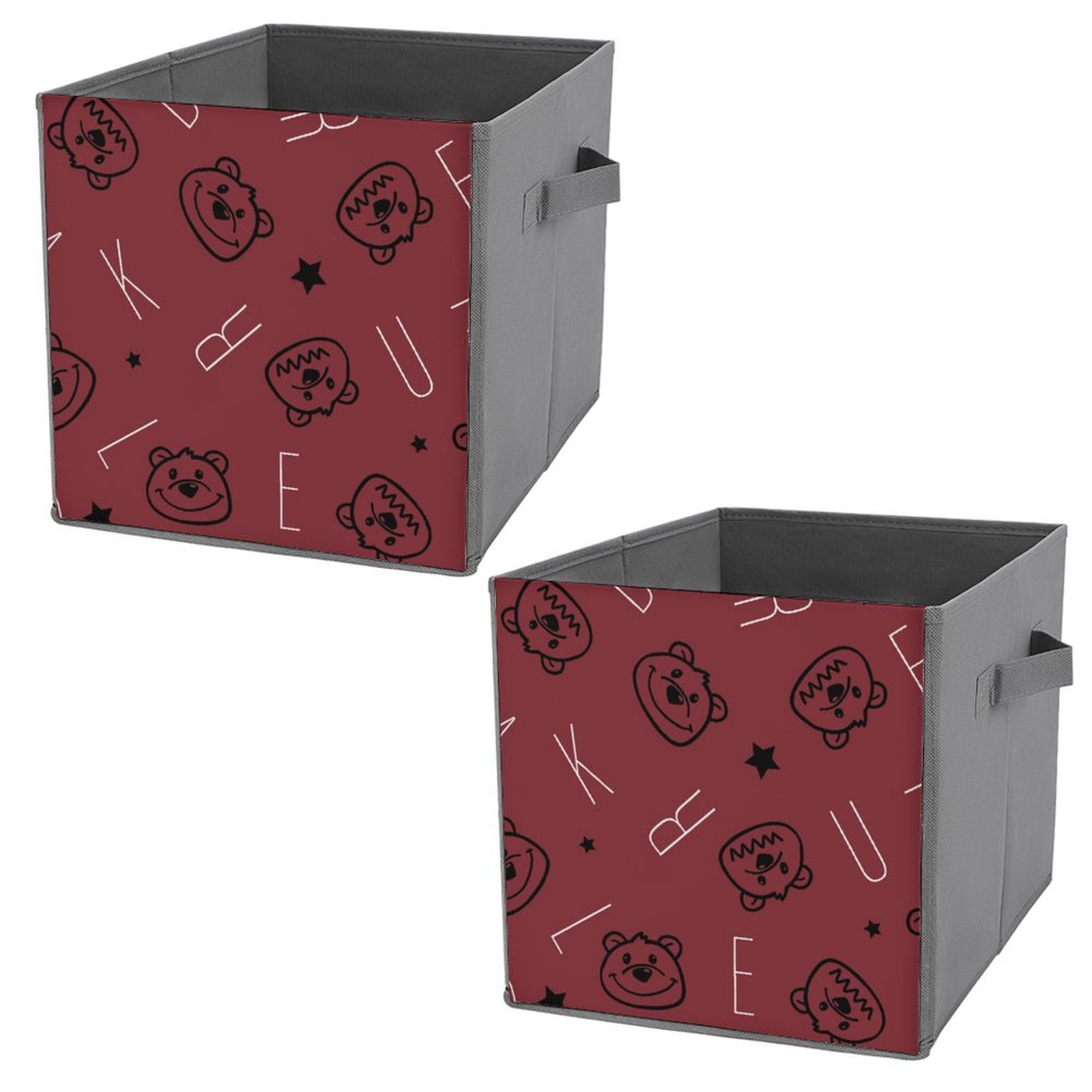 ANYWAY.GO Foldable Large Storage Box with Rope HandlesPattern Bear ...