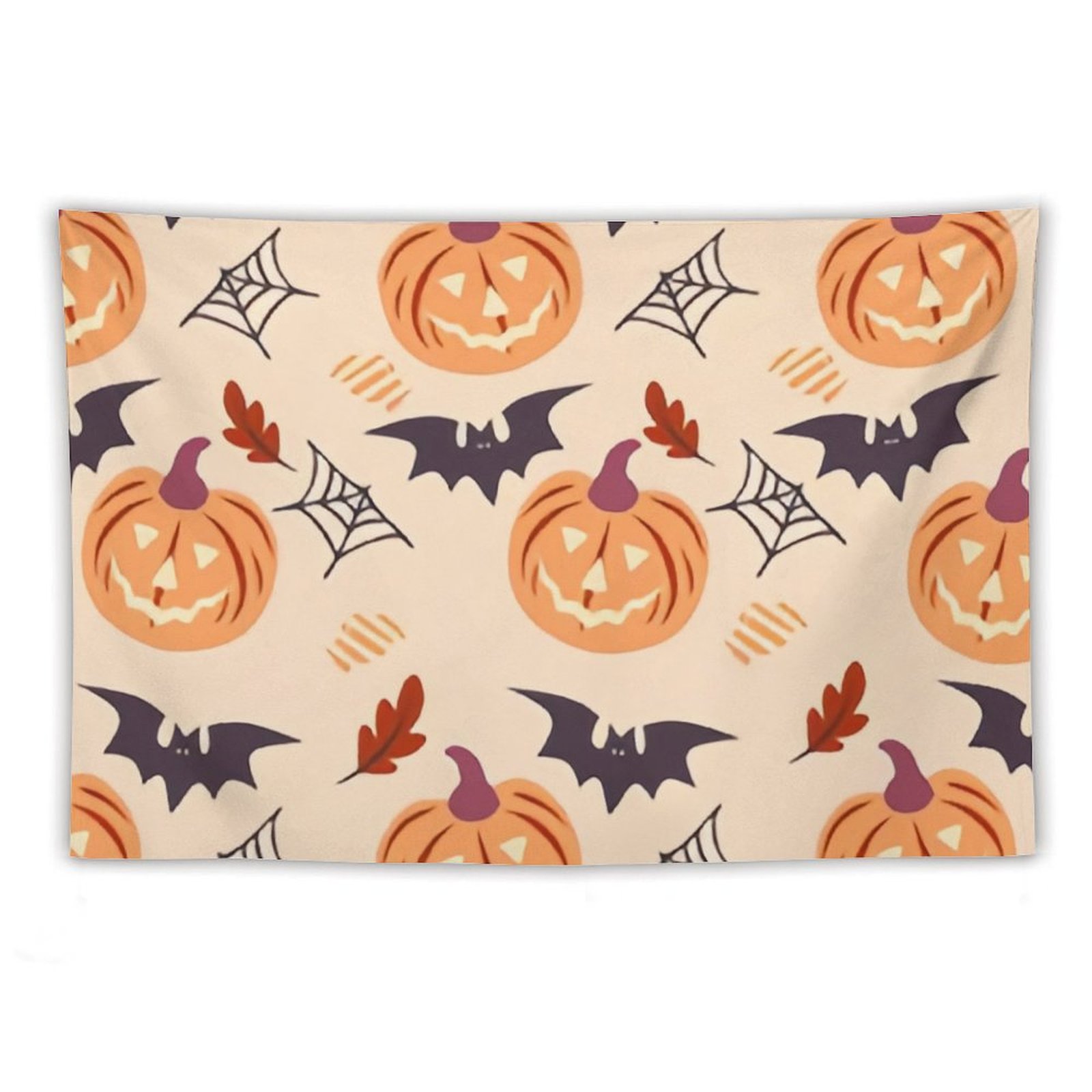 ANYWAY.GO Living room and dormitory tapestry Halloween Pattern Pumpkins