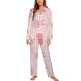 ANYWAY.GO Long Sleeve Pajama Set for Women Nursery Patterns Strawberry