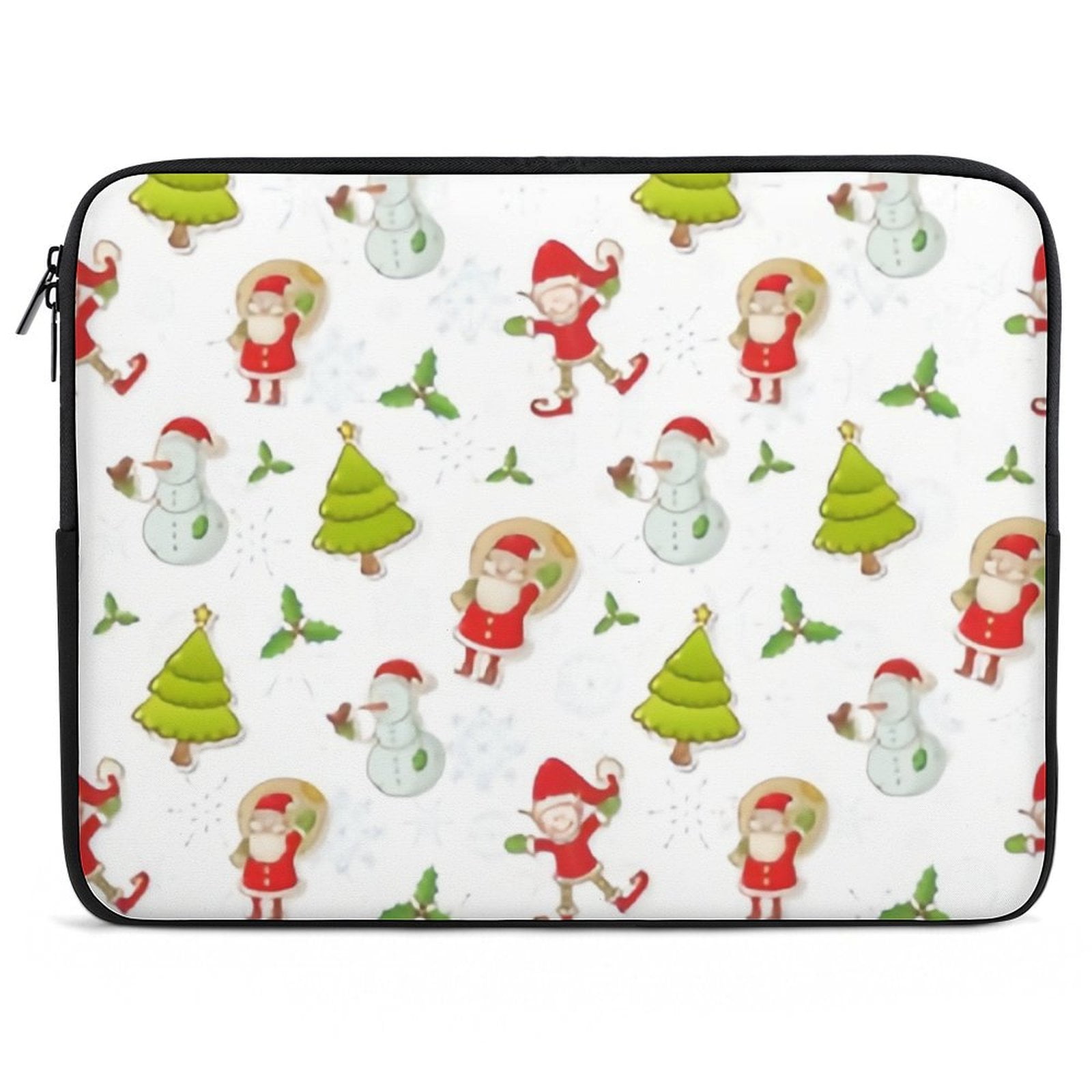 ANYWAY.GO Neoprene Notebook Computer Pocket CaseChristmas Cartoon
