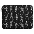 ANYWAY.GO Neoprene Notebook Computer Pocket CasePattern Black Skeletons