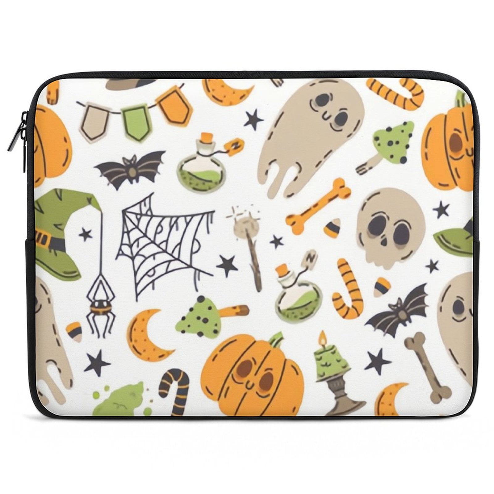 ANYWAY.GO Neoprene Notebook Computer Pocket CasePattern Halloween