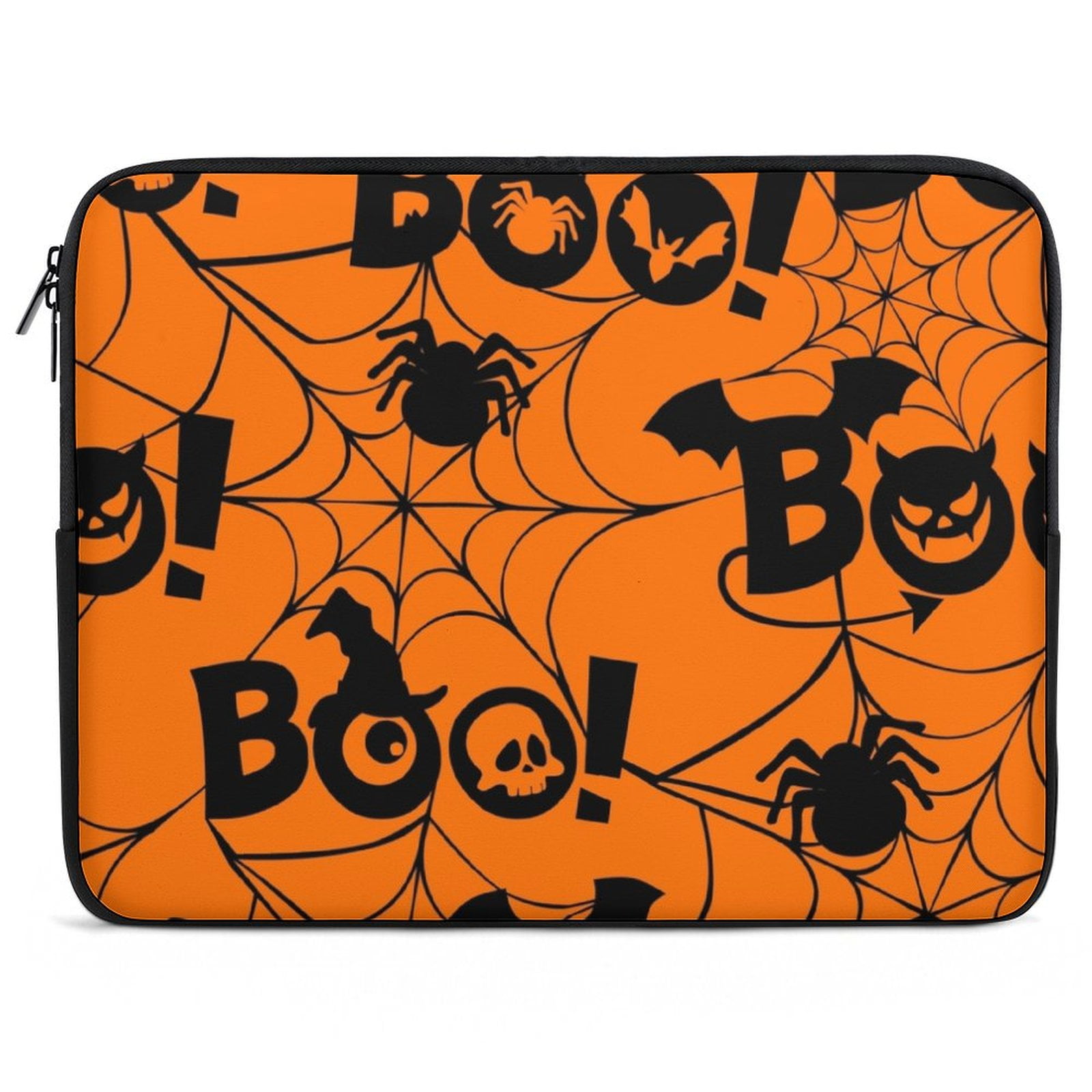 ANYWAY.GO Neoprene Notebook Computer Pocket CasePattern Text Boo Spider