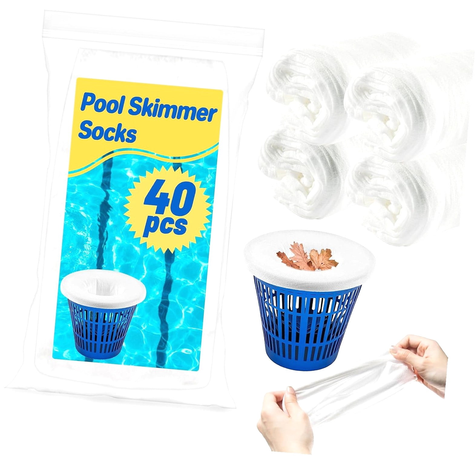 Pooling Socks ANYWAY.GO Pool Skimmer Socks Filter 30PCS Pool Socks Skimmer Cleaning ...