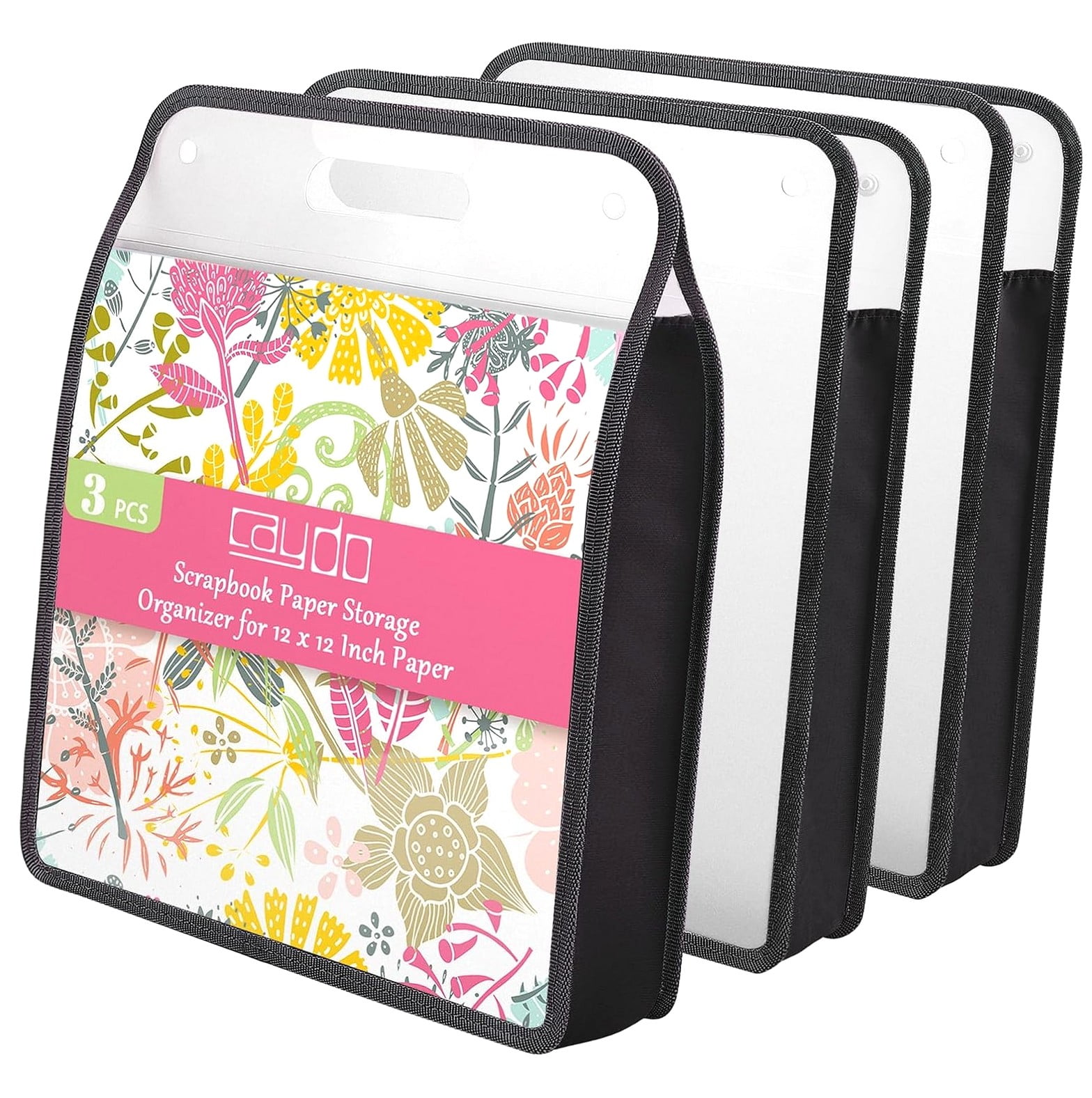ANYWAY.GO Scrapbook Paper Organizer, 3 Pack Expanding Paper with Handle ...