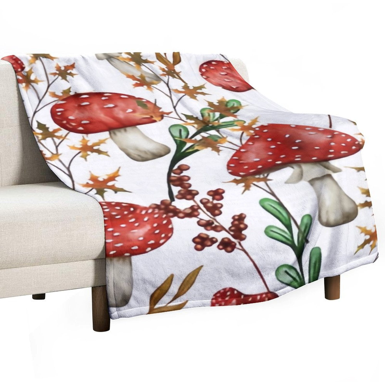 ANYWAY.GO Super Soft Flannel Cozy Blankets for Adults，Pattern Red