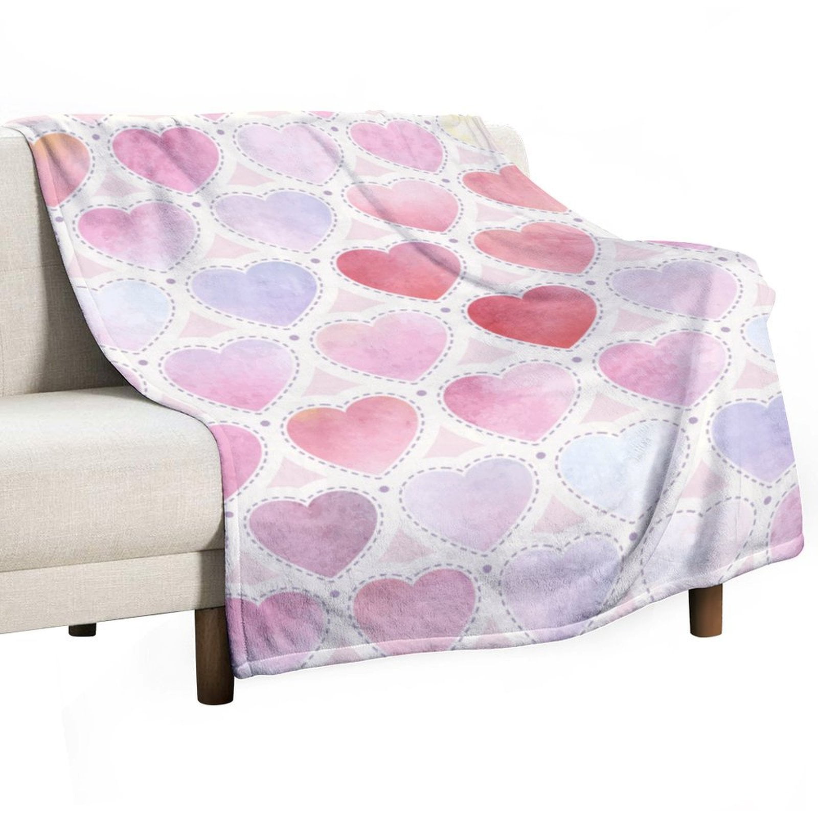 ANYWAY.GO Super Soft Flannel Cozy Blankets for Adults，Watercolor
