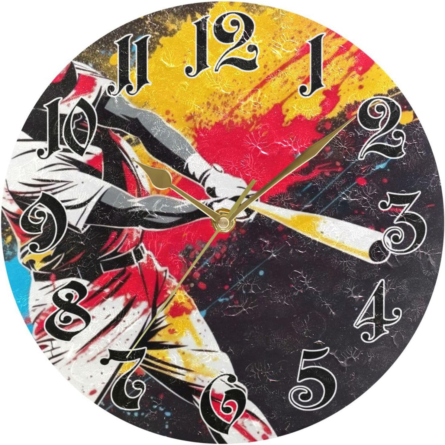 ANYWAY.GO Wall Clock Silent NonTicking, Battery Operated, 10 Inch