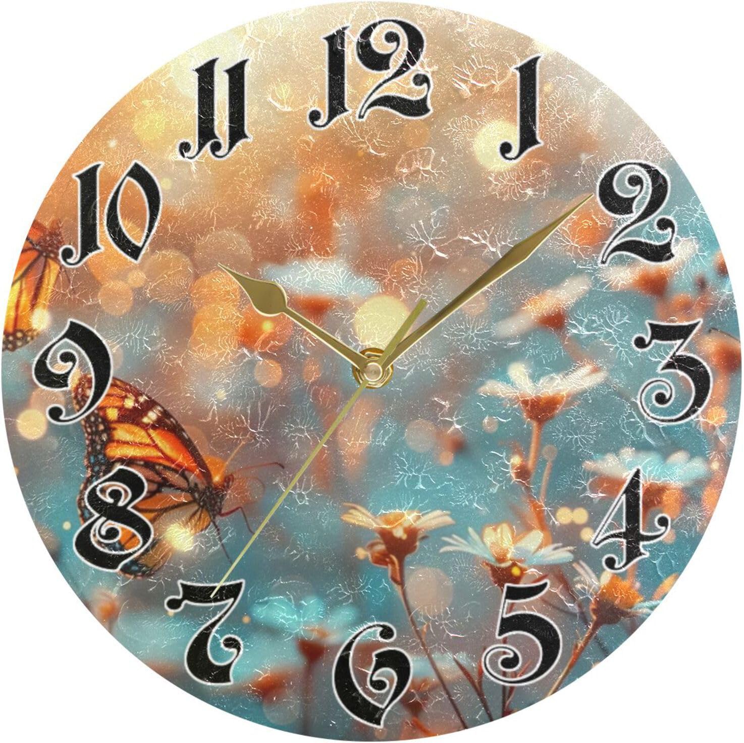 ANYWAY.GO Wall Clock Silent NonTicking, Battery Operated, 10 Inch