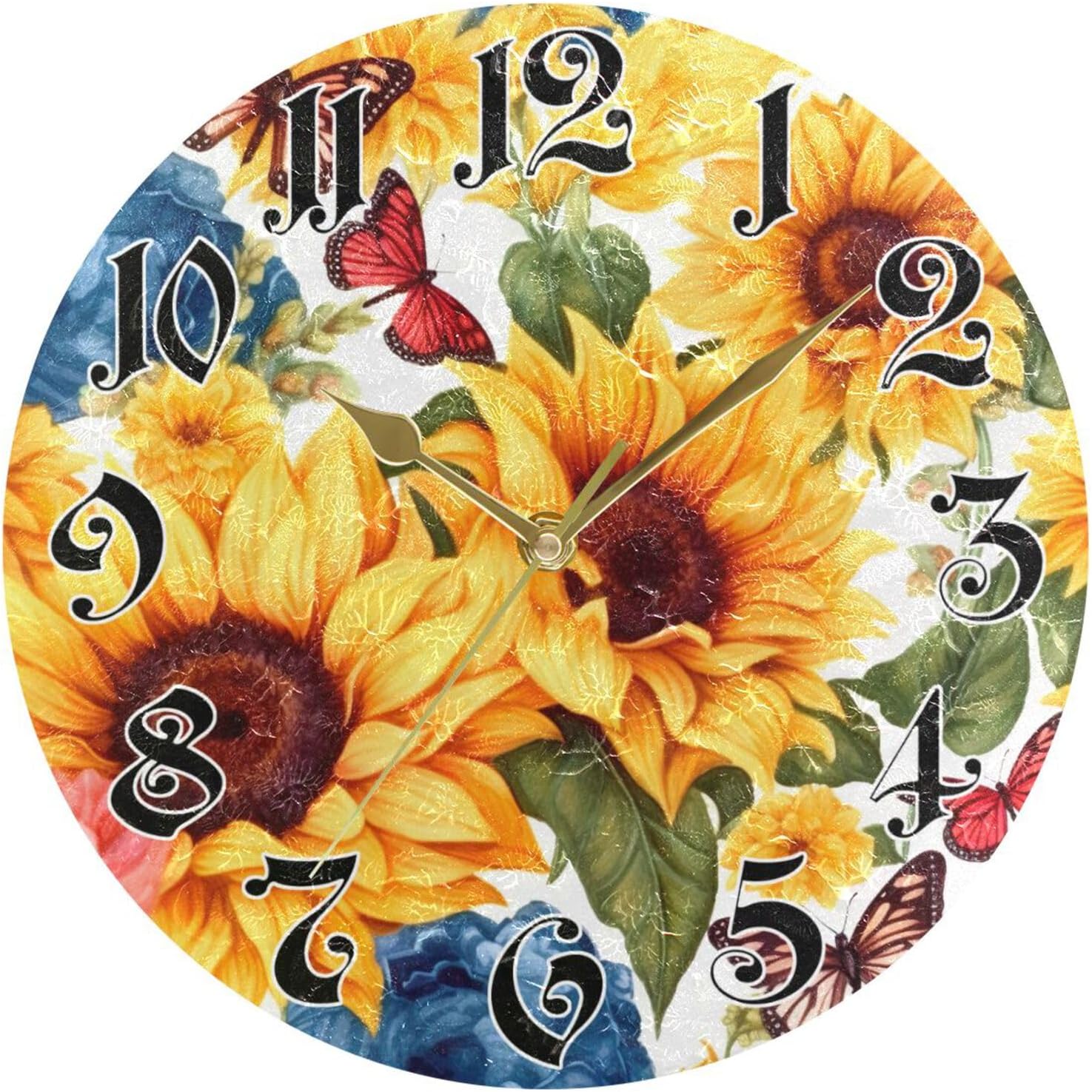 ANYWAY.GO Wall Clock Silent NonTicking, Battery Operated, 10 Inch