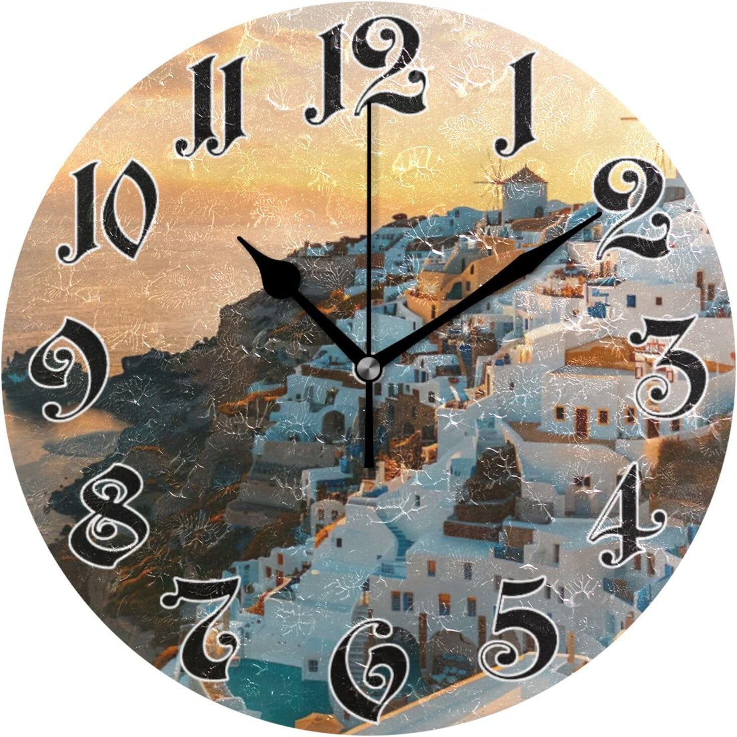 ANYWAY.GO Wall Clock Silent NonTicking, Battery Operated, 10 Inch