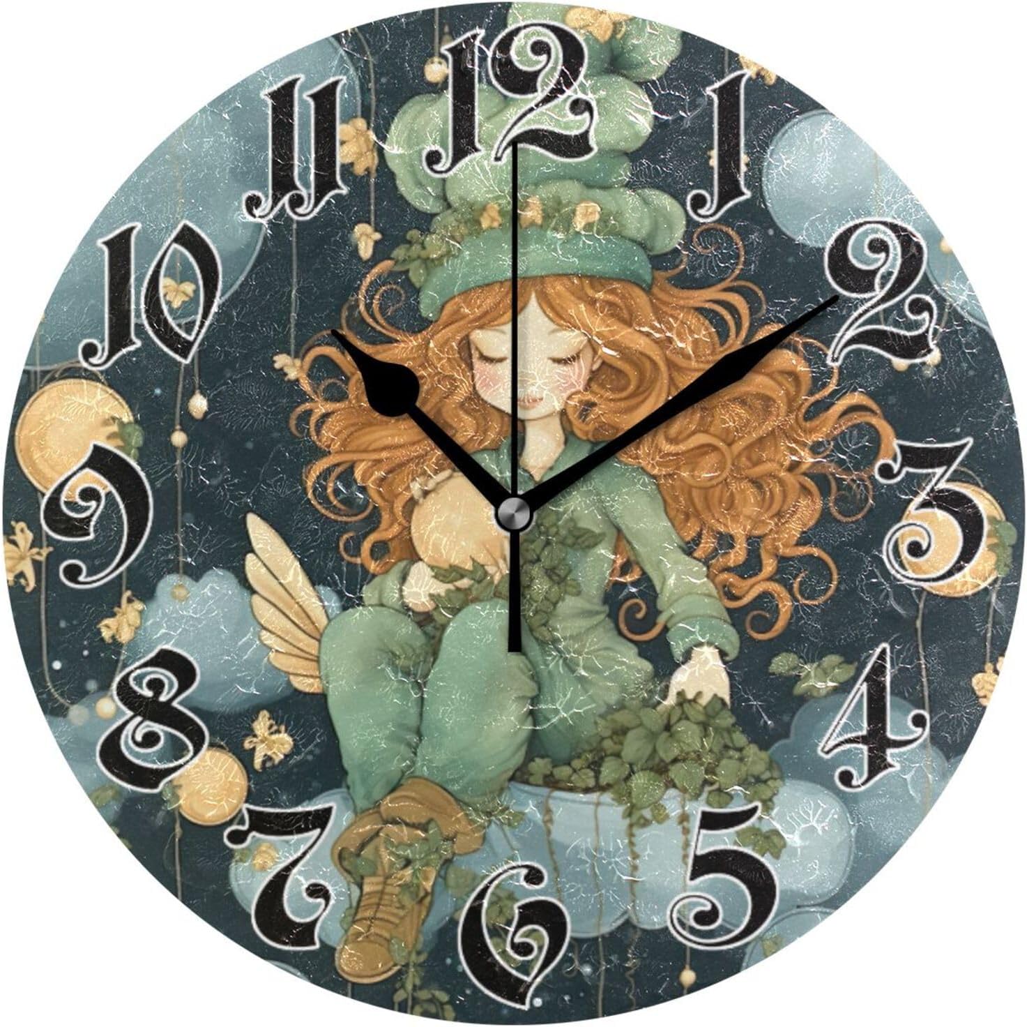 ANYWAY.GO Wall Clock Silent NonTicking, Battery Operated, 10 Inch