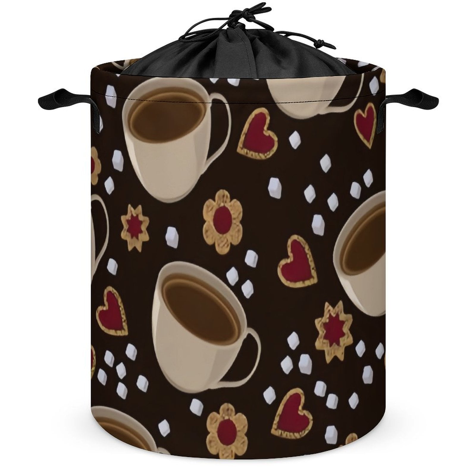 ANYWAY.GO Waterproof Foldable Laundry Hamper Cups Coffee Cookies Sugar