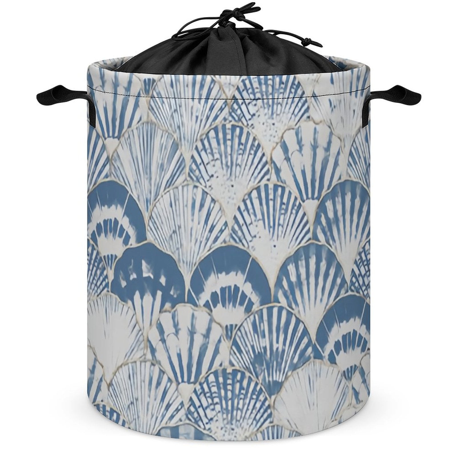 ANYWAY.GO Waterproof Foldable Laundry Hamper Watercolor Sea Shell