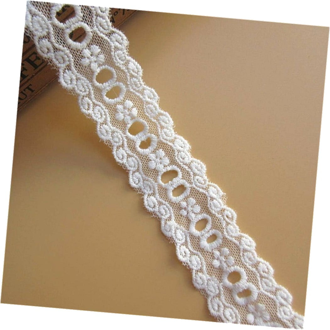 ANYWAY.GO White 3 Yard Eyelet Strip Net Tape Lace 32 mm Width Style ...