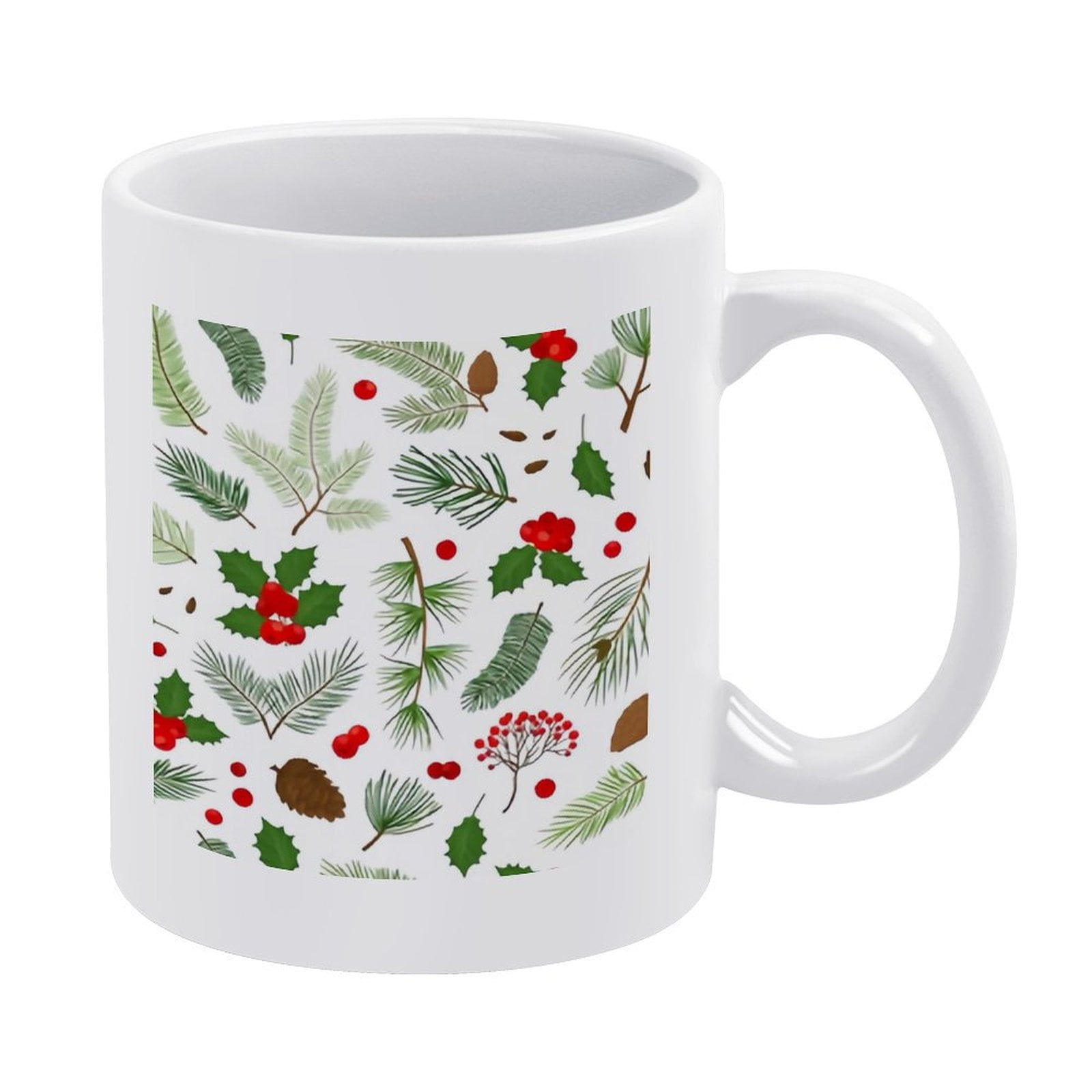 ANYWAY.GO White Ceramic Coffee Mugs for Hot or Cold Drinks ,Christmas