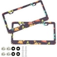 ANYWAY.GO xigua Colorful Crabs License Plate Frames for 2 Screw Tag