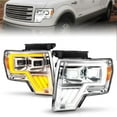 thumbnail image 1 of ANZO 09-14 Ford F-150 Full LED Proj Headlights w/Initiation Feature - Chrome - 111607, 1 of 7