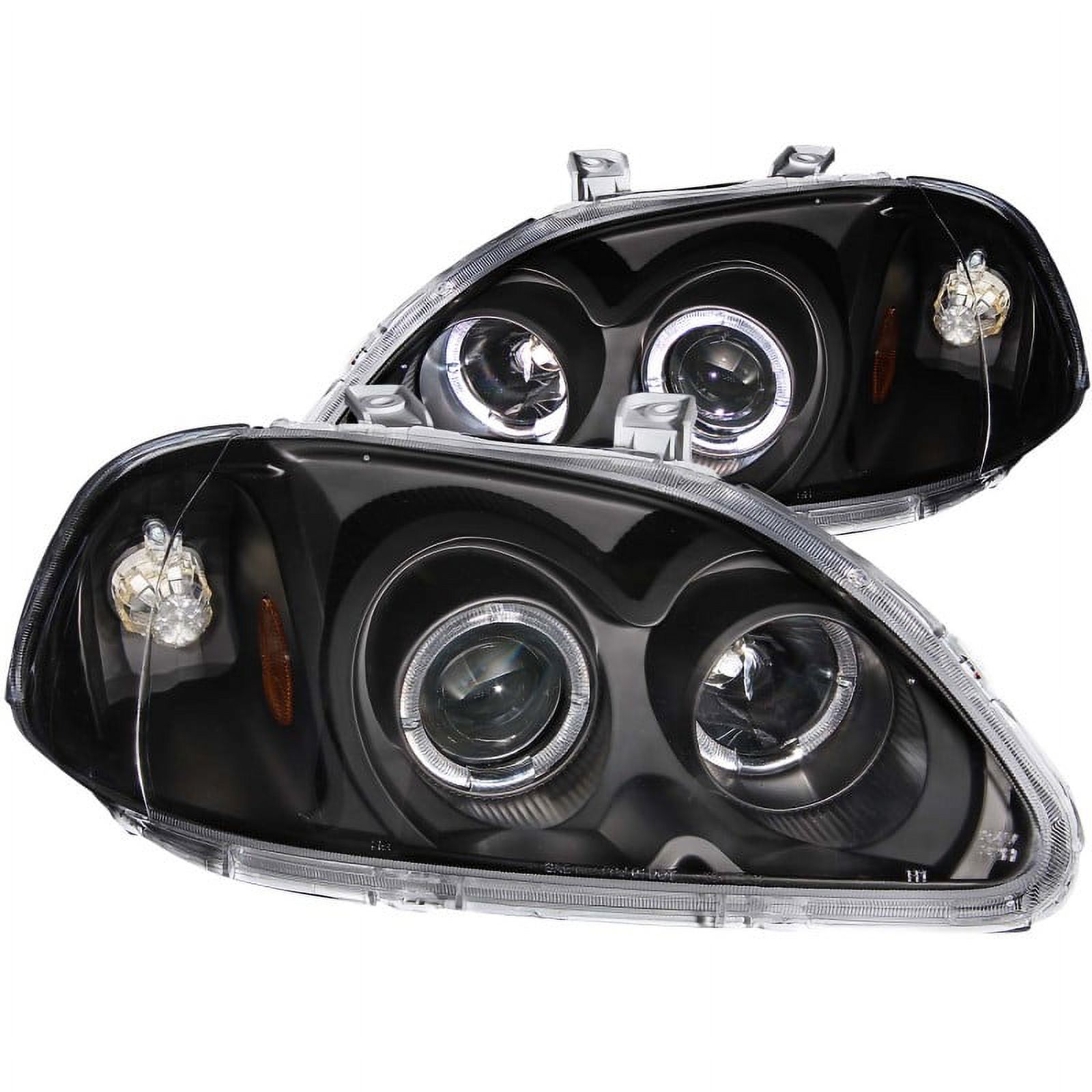 ANZO 19961998 Honda Civic Projector Headlights w/ Halo Black