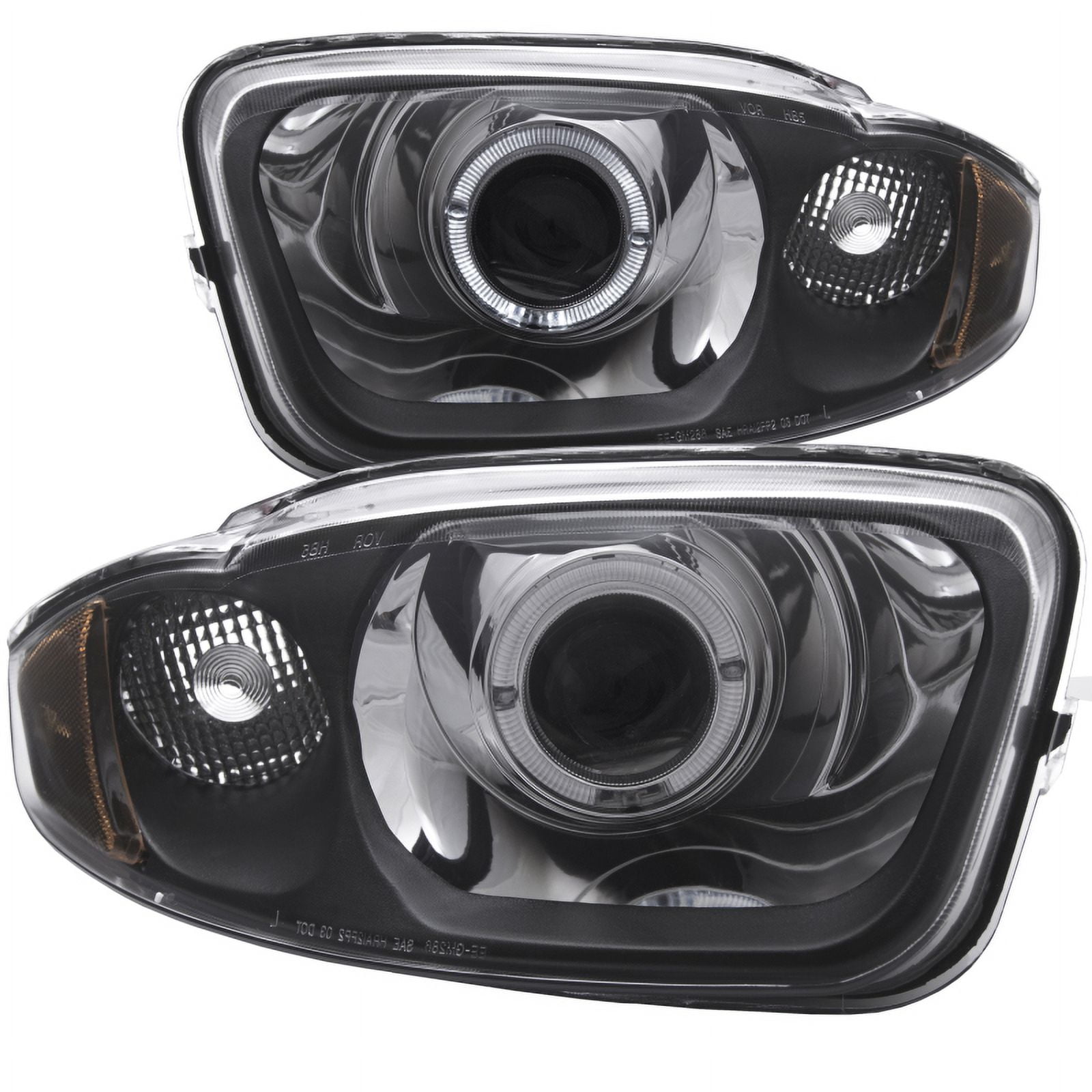 ANZO 2003-2005 Chevrolet Cavalier Projector Headlights w/ Halo Chrome