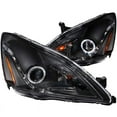 thumbnail image 1 of ANZO 2003-2007 Honda Accord Projector Headlights w/ Halo Black (R8 Style), 1 of 5