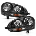 thumbnail image 1 of ANZO 2006-2009 Volkswagen Jetta Crystal Headlight Set with Black Housing and Halogen Bulbs, 1 of 2
