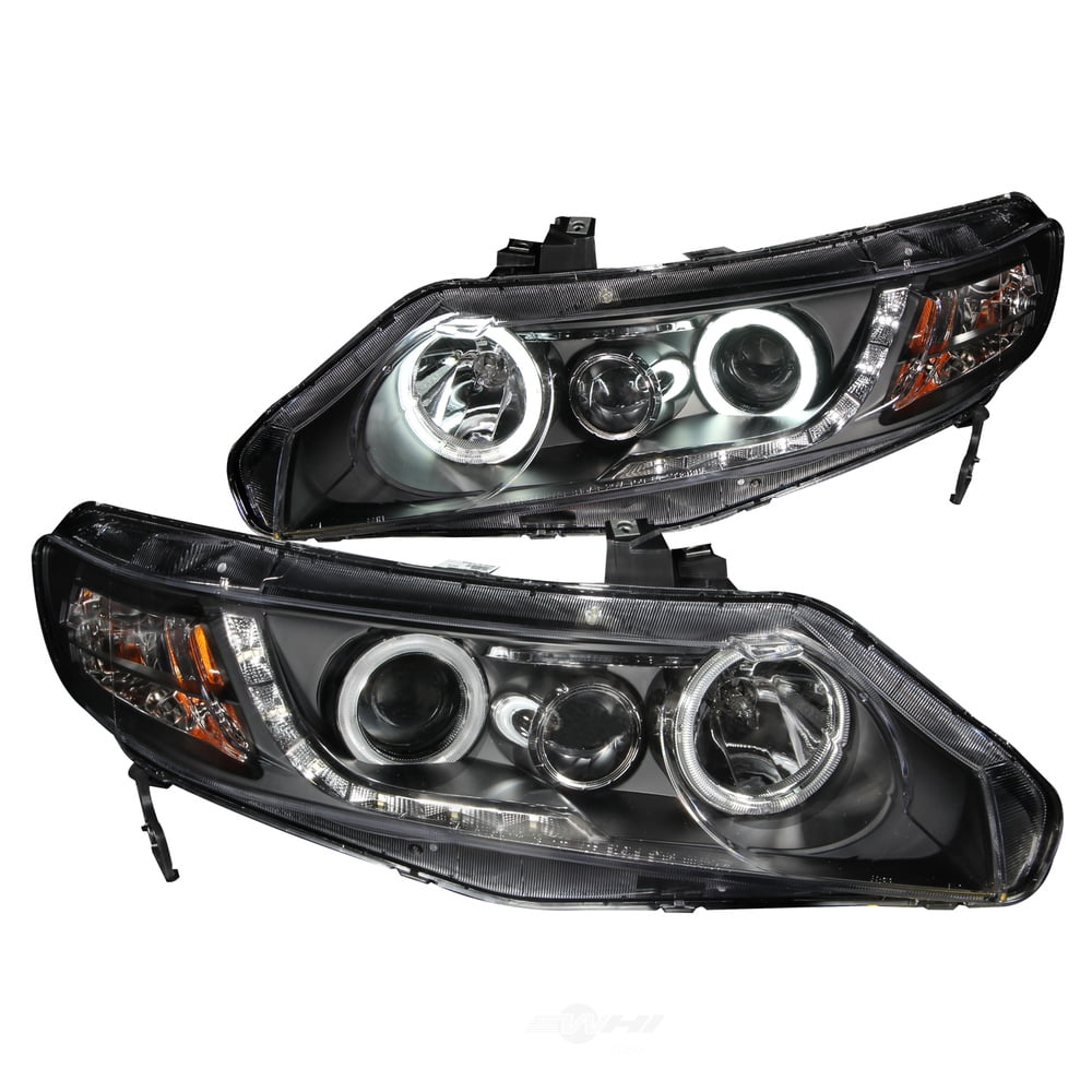 ANZO USA 121454 Projector W/halo Clear Lens Ccfl Black W/amber Reflectors