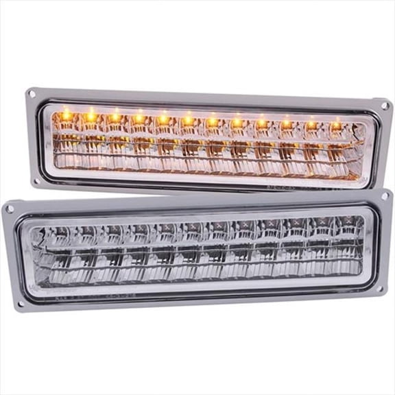 ANZO 511048 LED Parking Signal Lights, Clear Chrome