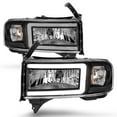 thumbnail image 1 of ANZO 94-02 Dodge RAM Crystal Headlight - w/ Light Bar Black Housing Fits select: 1994-2002 DODGE RAM 1500, 1994-2002 DODGE RAM 2500, 1 of 4