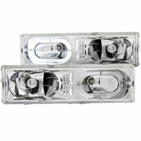 ANZO For Chevy Tahoe 1995 96 97 98 1999 Crystal Headlights Chrome w/ Halo | 111006