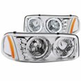 thumbnail image 1 of ANZO For GMC Sierra 1500 Classic 2007 Crystal Headlights w/ Halo and LED Chrome | 111208, 1 of 2