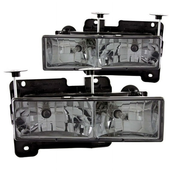 ANZO USA 111061 Crystal Headlight Set Fits select: 1988-2000 CHEVROLET GMT-400, 1995-1999 CHEVROLET TAHOE