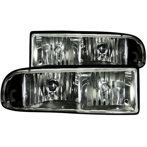 ANZO USA 111156 Crystal Headlight Set Fits select: 1998-2004 CHEVROLET S TRUCK, 1998-2004 CHEVROLET BLAZER