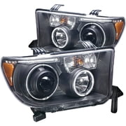 ANZO USA 111174 Projector Headlight Set w/Halo Fits select 2007-2013 TOYOTA TUNDRA, 2008-2017 TOYOTA SEQUOIA