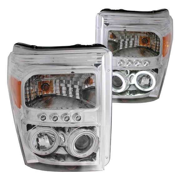ANZO USA 111272 11-15 SUPER DUTY PROJECTOR W/CCFL HALOS CHROME CLEAR HEADLIGHTS